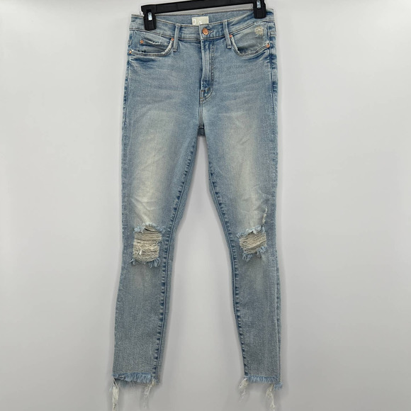 Mother Ankle Step Fray Rolling in the Bushes Distressed Jeans 25 - Picture 1 of 6